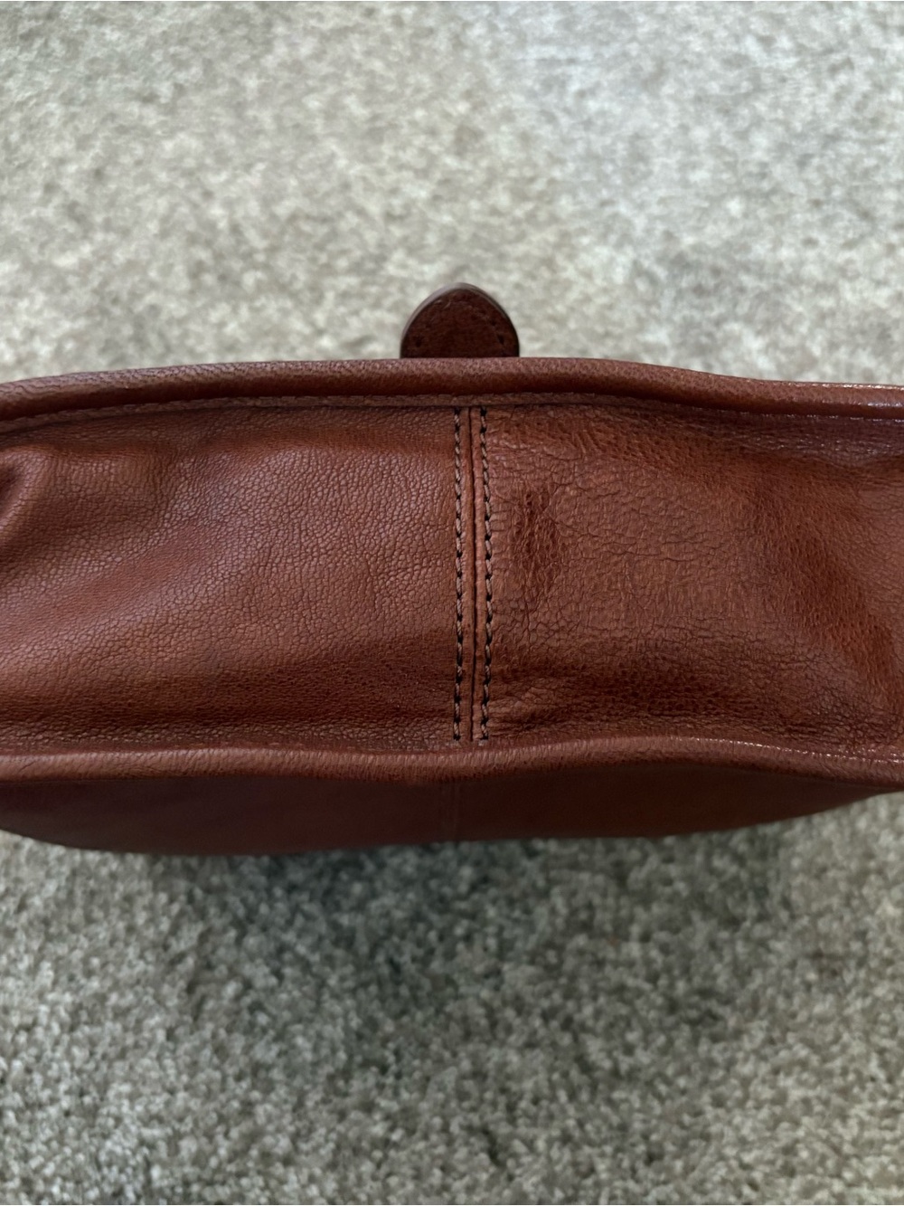 Fossil Brown Goat Hide Leather Crossbody Purse with Removeable Strap - Picture 12 of 12